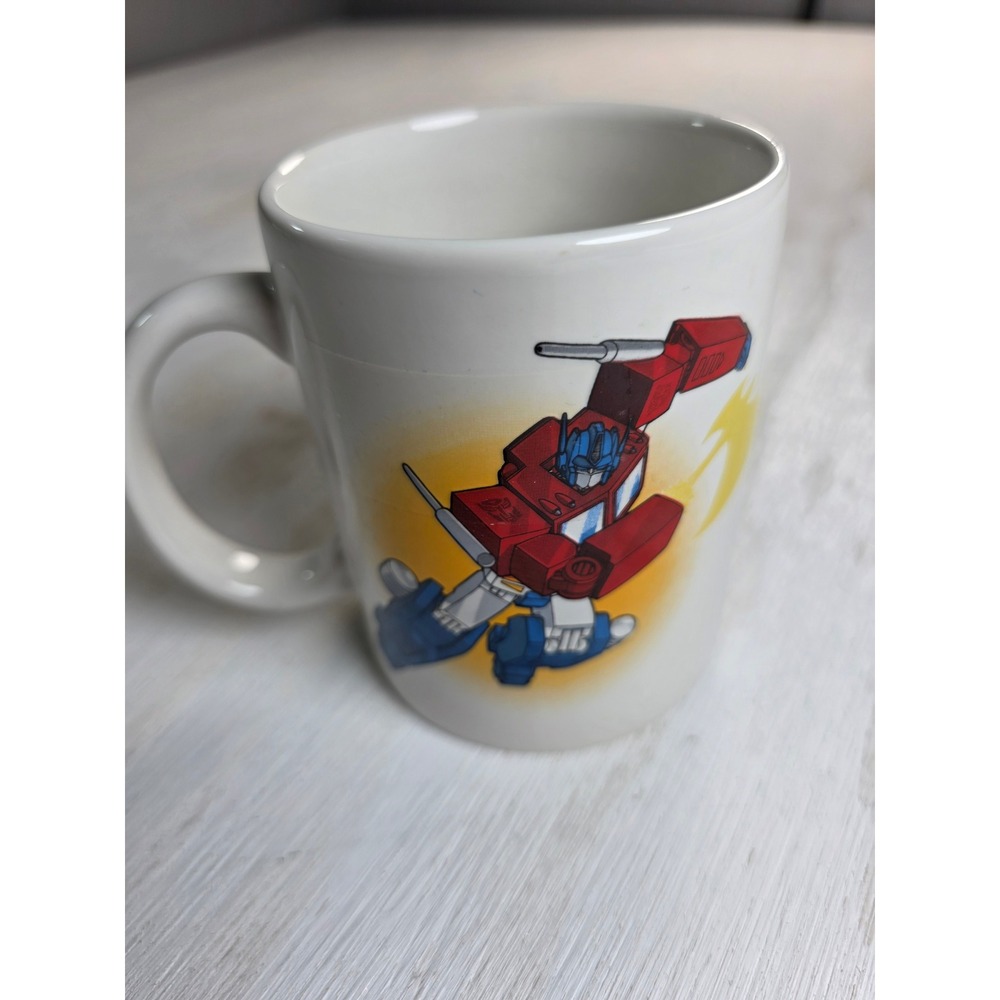 Transformers Optimus Prime Megatron Coffee Mug 2014 Hasbro Ceramic Cup G1 Style